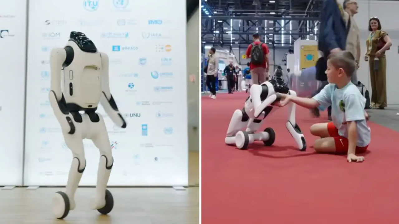 Компания PrimeBOT со своим четвероногим и одновременно двухногим роботом Qiyuan T1